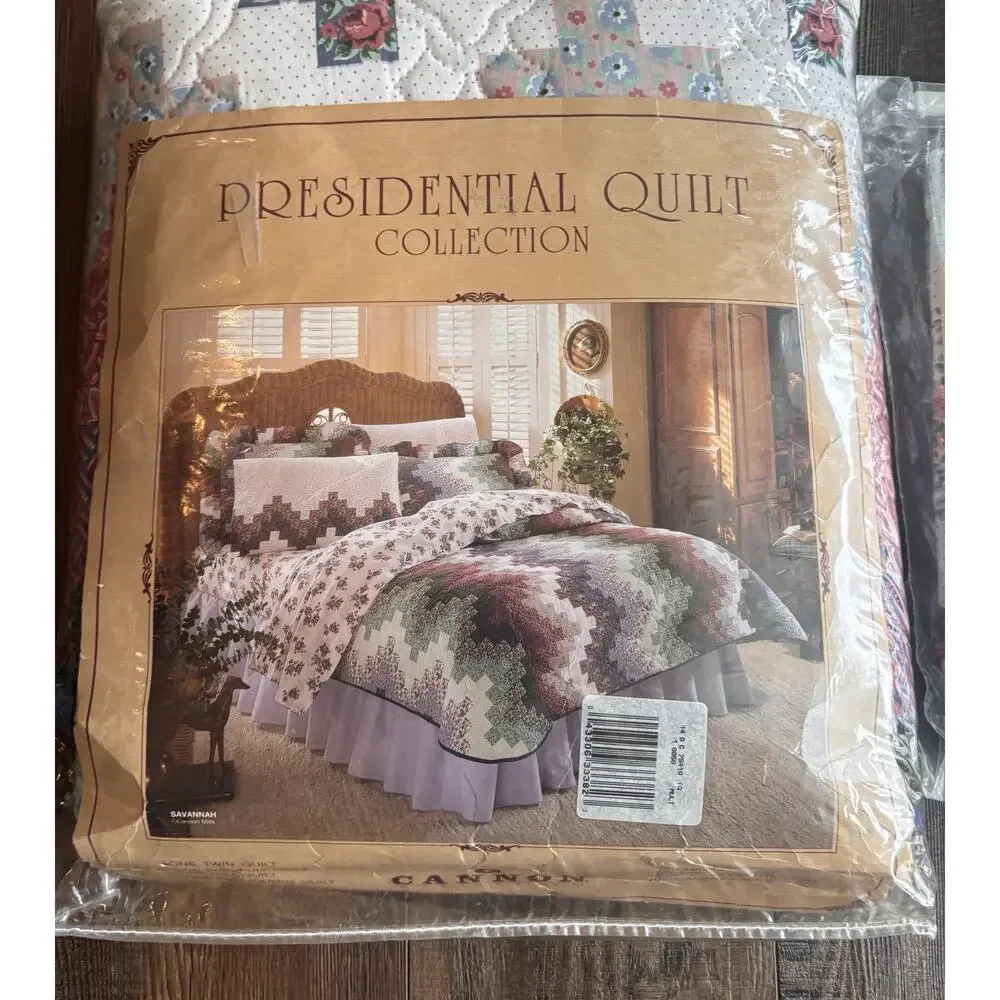 New Vintage Retro 90's Cannon Patchwork Quilt Sham Twin Grannycore Comforter
